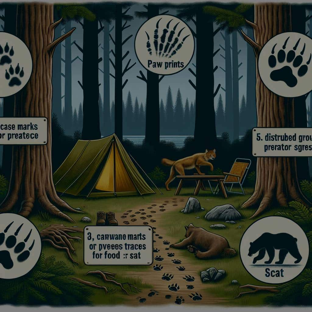 Comment identifier les signes de présence de prédateurs en camping en milieu sauvage ?